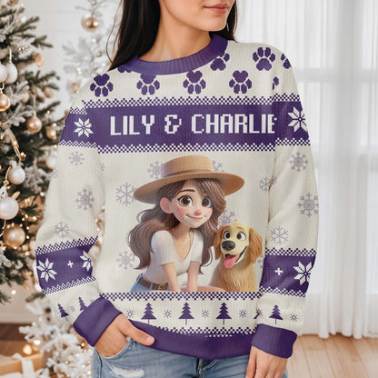 Celebrate The Joyful Bond Between You And Your Furry Friend - Personalized Custom Ugly Sweatshirt, Unisex Wool Jumper  - PET028_TWS