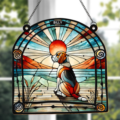 Cherish Every Sunset Stained Glass Suncatcher