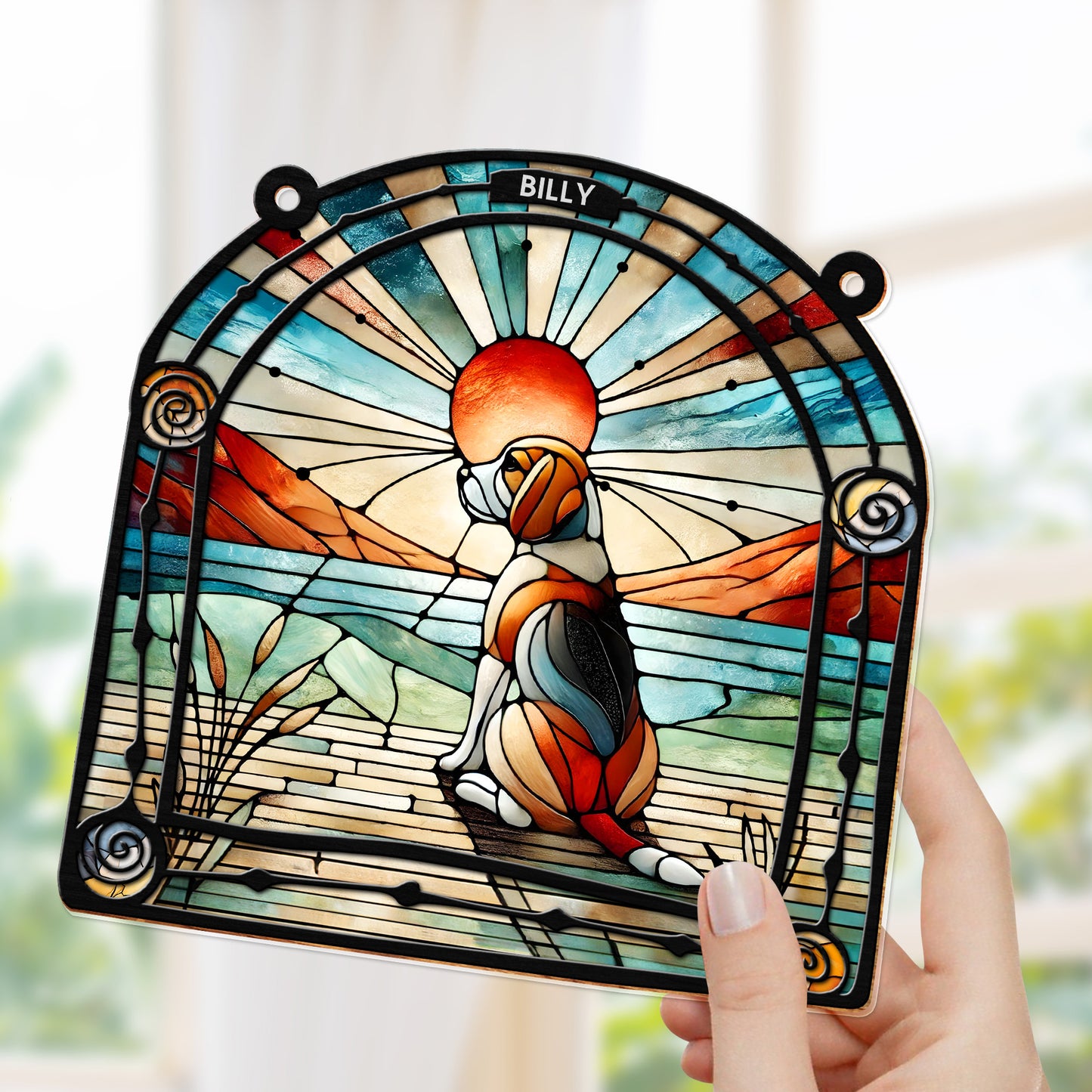 Cherish Every Sunset Stained Glass Suncatcher