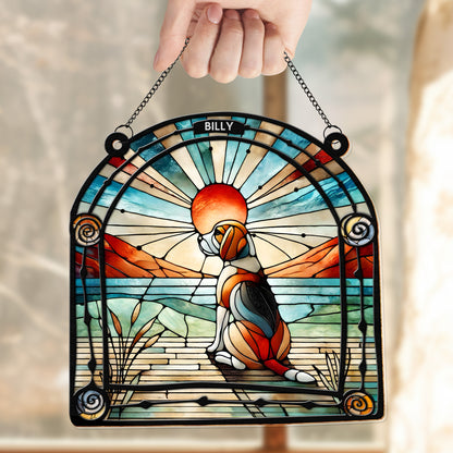 Cherish Every Sunset Stained Glass Suncatcher