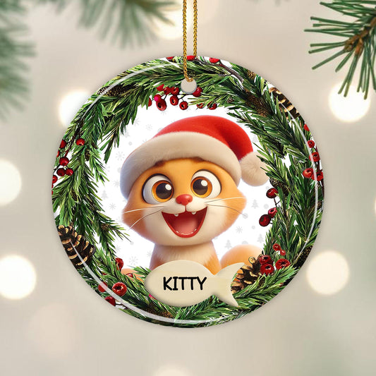 Meow-y Christmas And Happy Mew Year Ornament