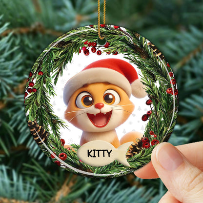 Meow-y Christmas And Happy Mew Year Ornament