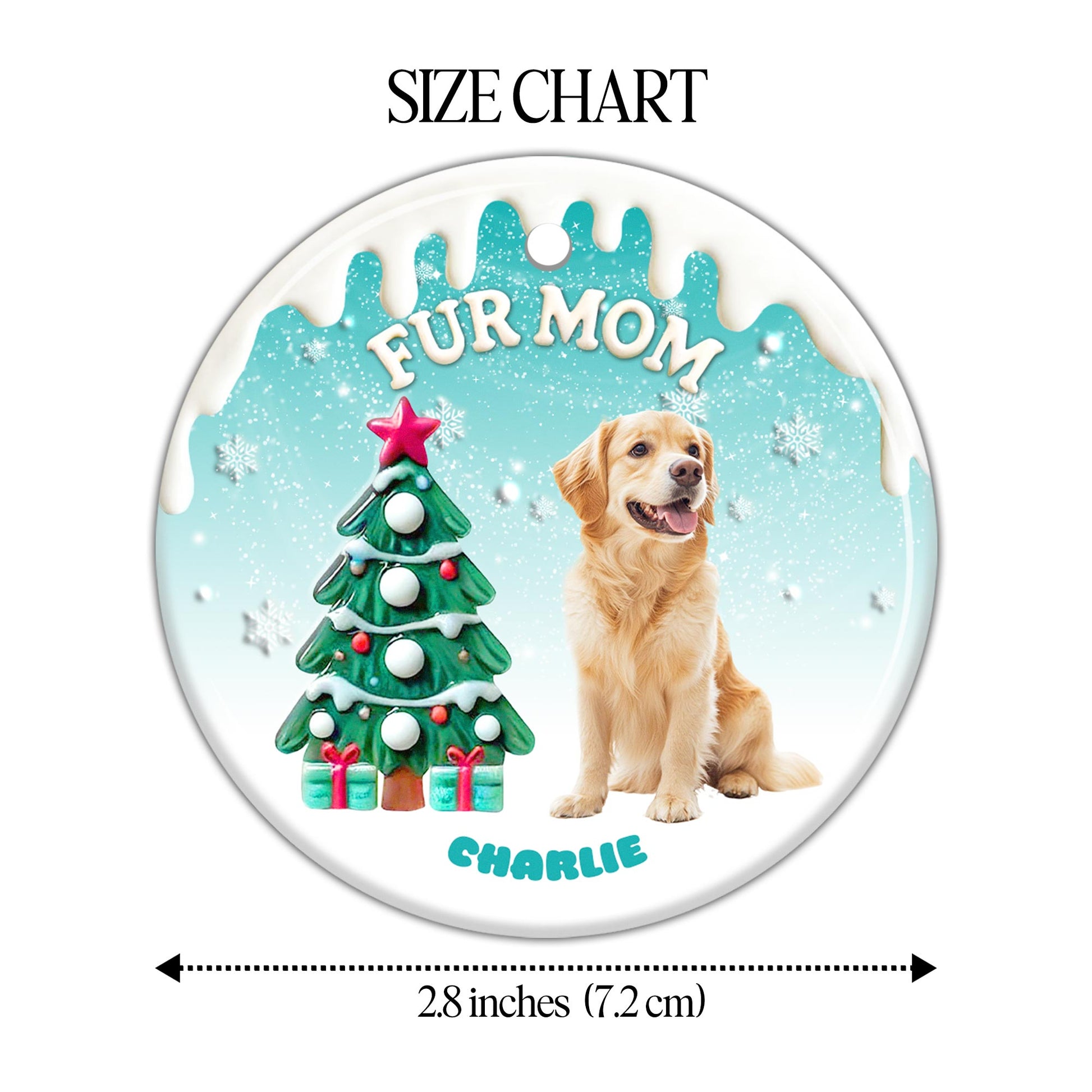 Fur Mom Love With Dog And Christmas Tree