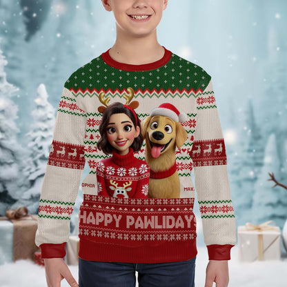 Happy Pawlidays Festive Reindeer Sweater