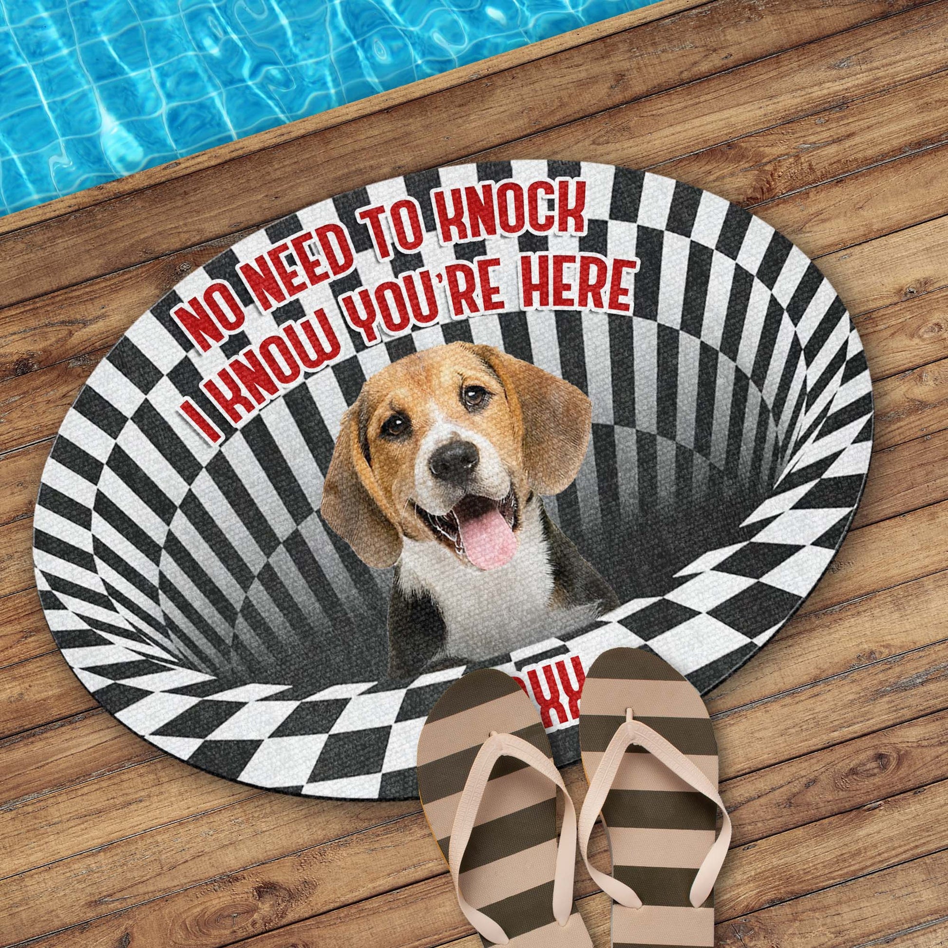 No Need To Knock I Know You're Here Dog Doormat