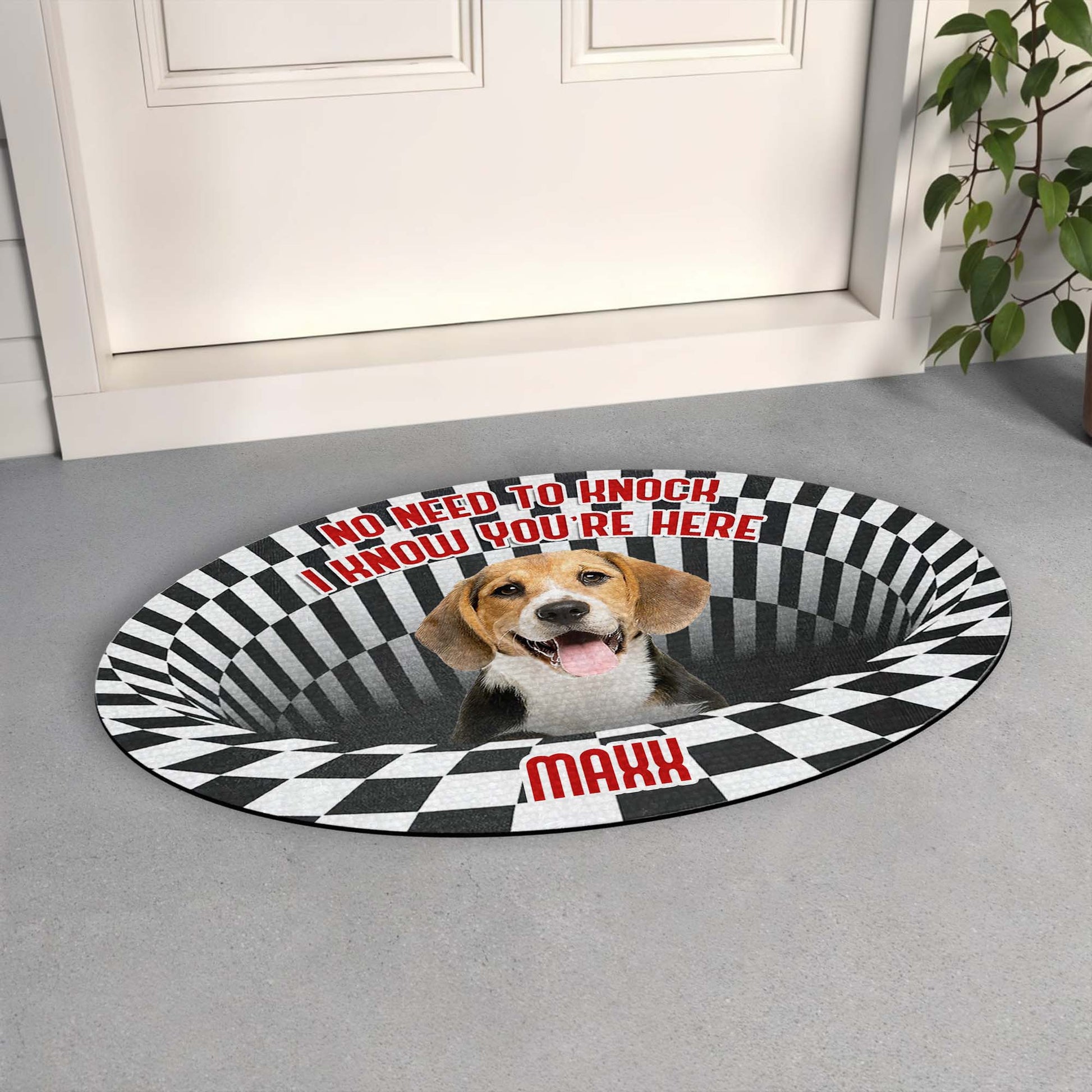 No Need To Knock I Know You're Here Dog Doormat