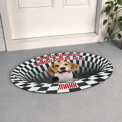 No Need To Knock I Know You're Here Dog Doormat