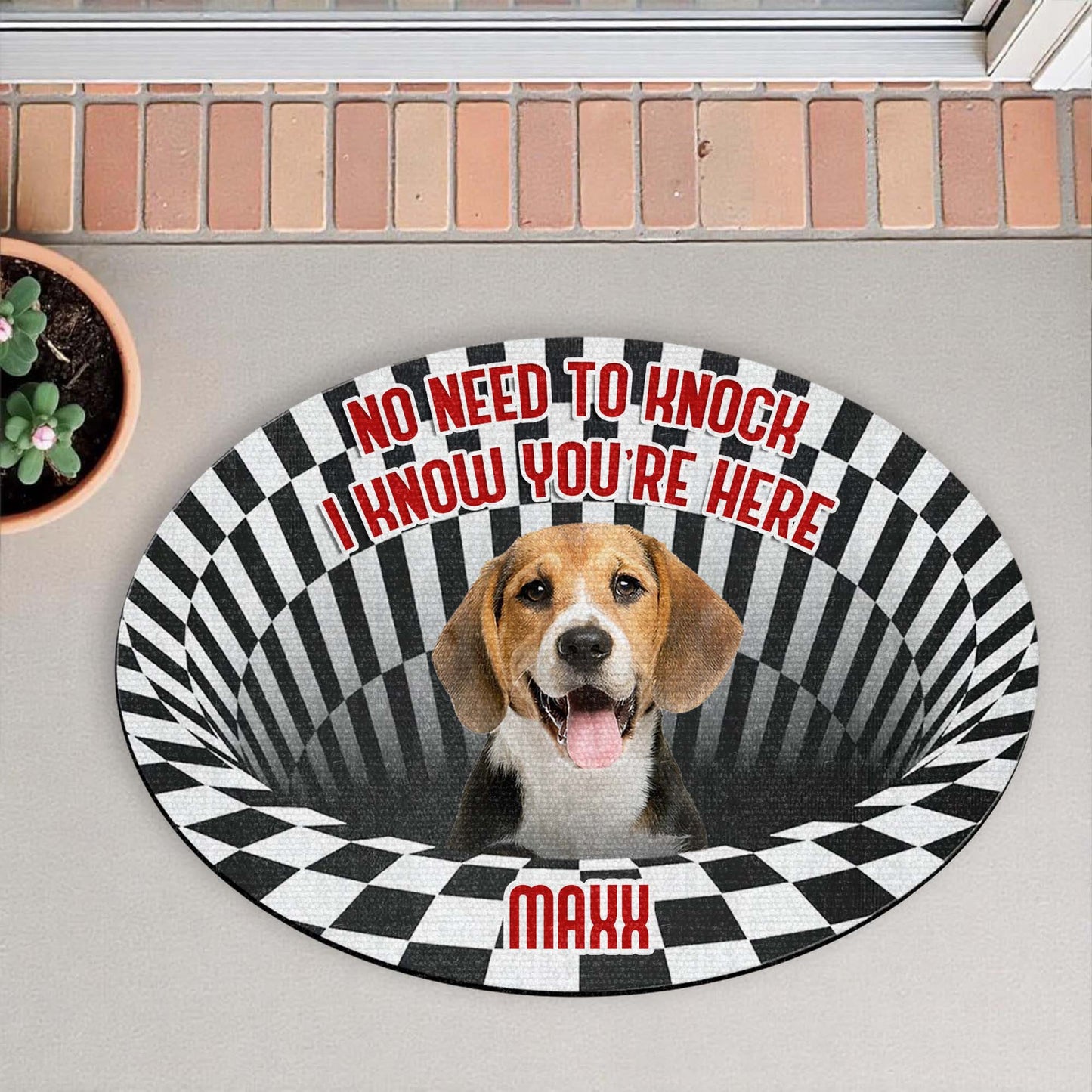 No Need To Knock I Know You're Here Dog Doormat