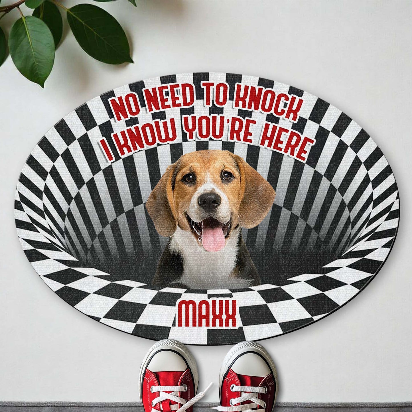 No Need To Knock I Know You're Here Dog Doormat