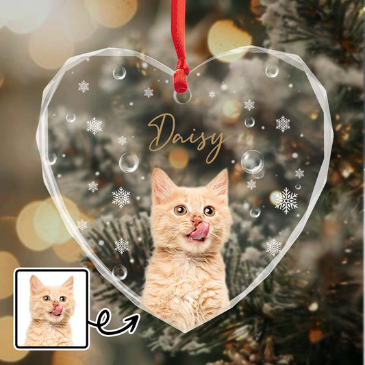 Celebrate Your Furry Friend, Adorable Cat and Snowflake Design