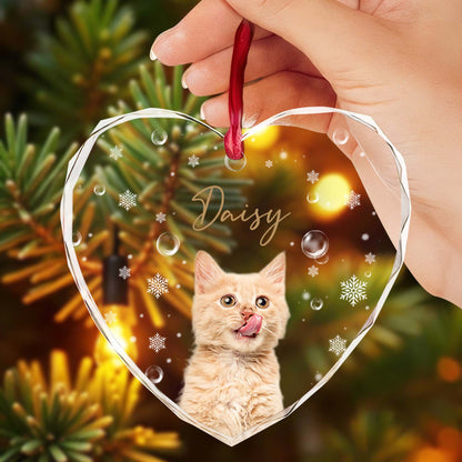 Celebrate Your Furry Friend, Adorable Cat and Snowflake Design