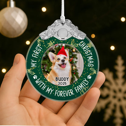 My First Christmas With Dog And Santa Hat