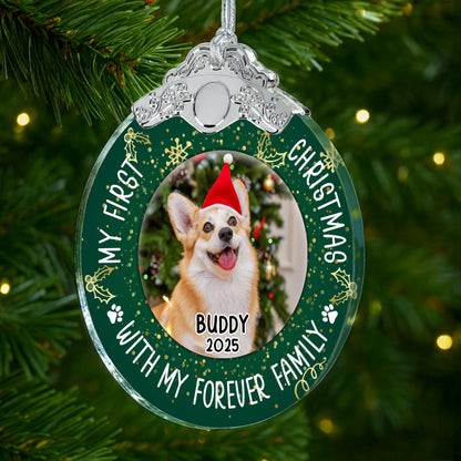 My First Christmas With Dog And Santa Hat