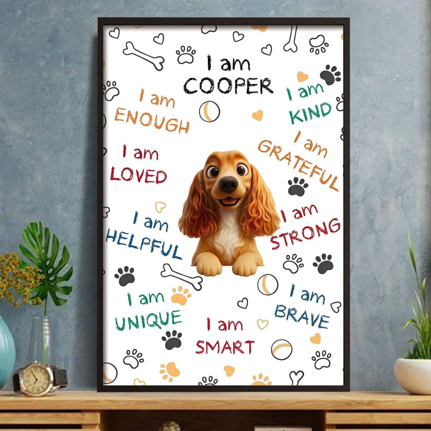 I Am Kind, Grateful, Strong, Brave, Smart With Dog