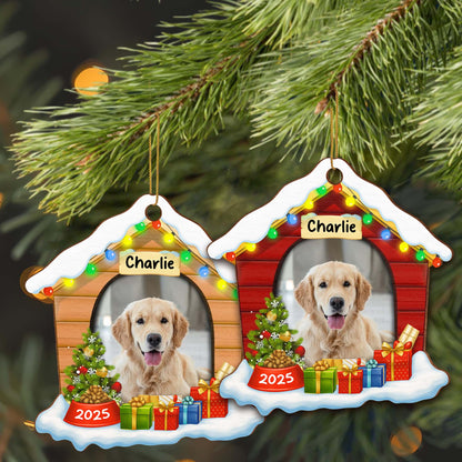Festive Pet Ornament With Christmas Lights And Gifts
