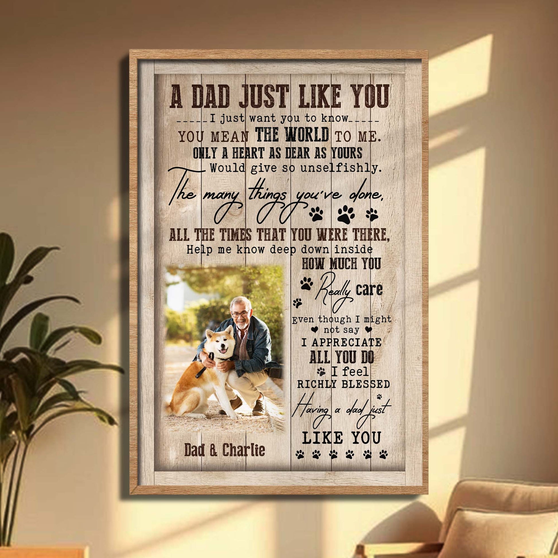 A Dad Just Like You, Blessings and Appreciation