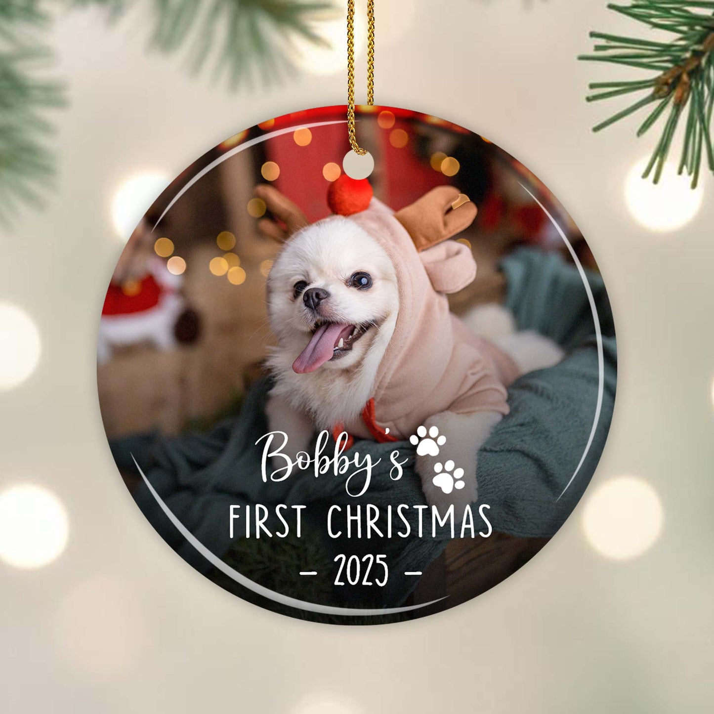 Bobby's First Christmas, Dog And Paw Prints
