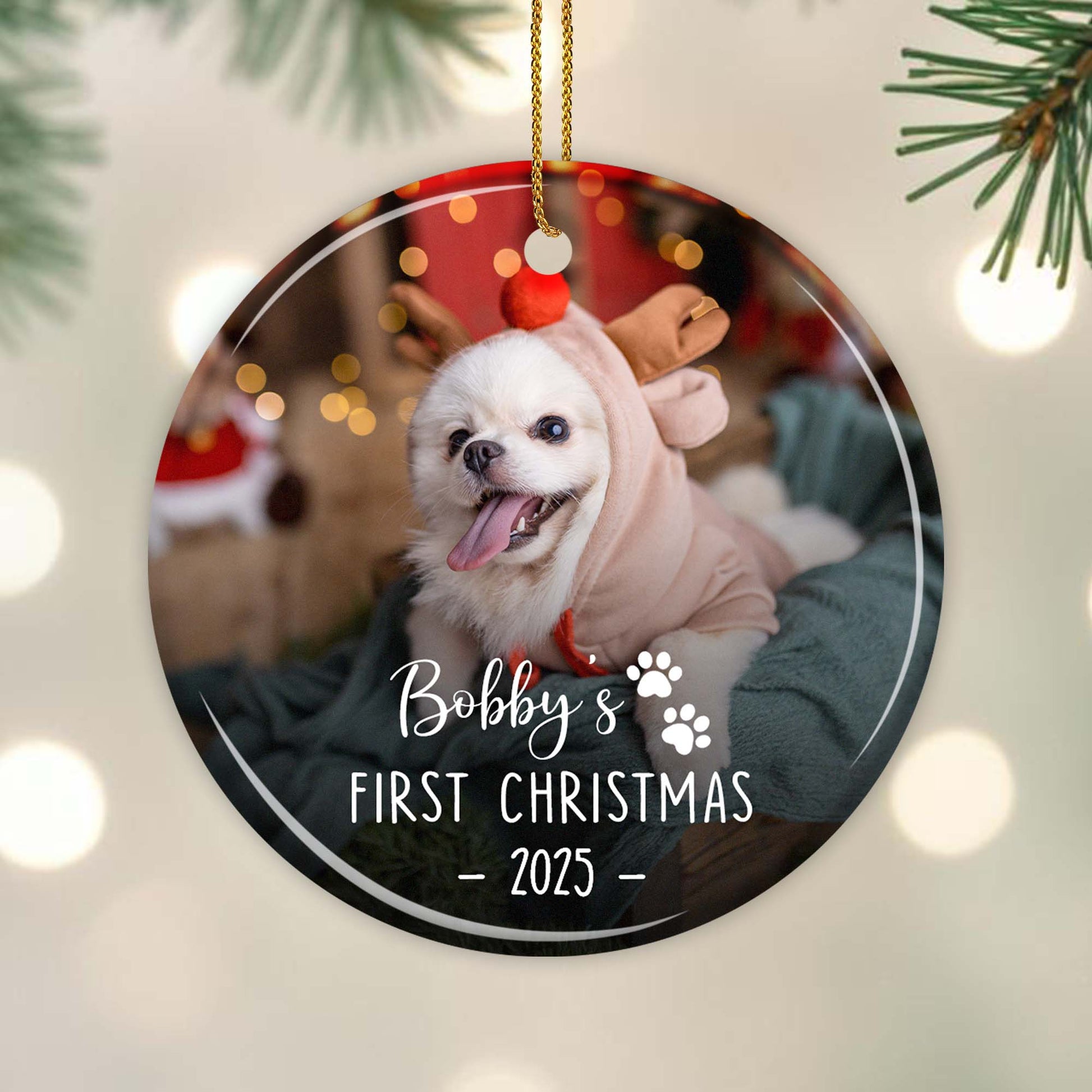 Bobby's First Christmas, Dog And Paw Prints