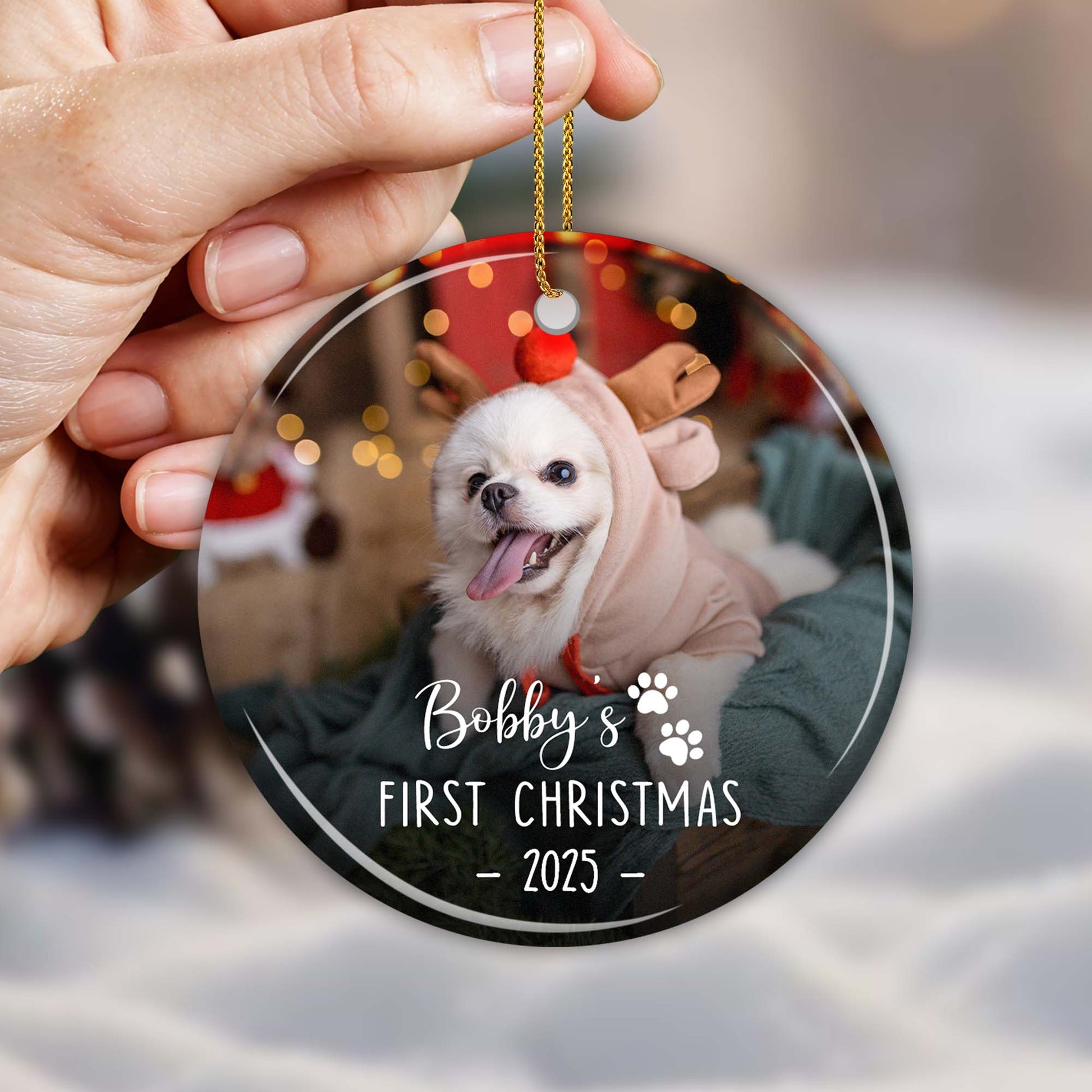 Bobby's First Christmas, Dog And Paw Prints