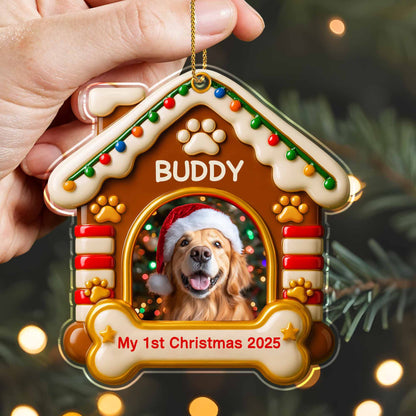 My 1st Christmas, Dog With Santa Hat