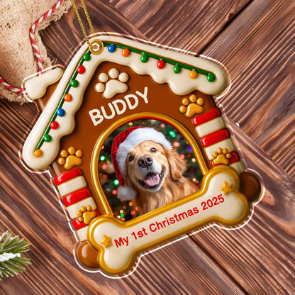 My 1st Christmas, Dog With Santa Hat