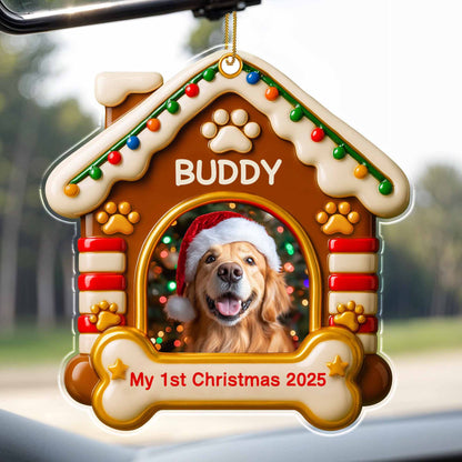 My 1st Christmas, Dog With Santa Hat