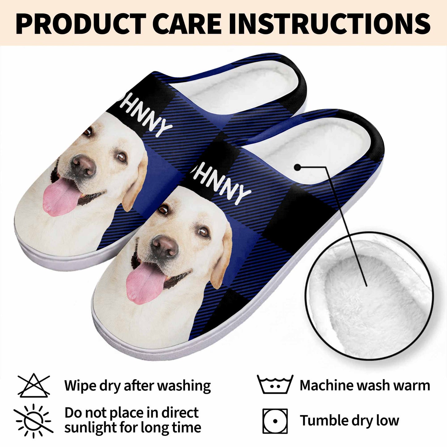 Customizable Pet Lover Slippers With Loyal Dog