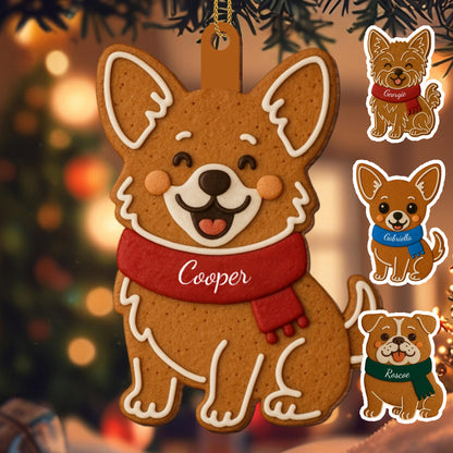 Celebrate Your Furry Friend With a Customizable Dog Ornament - Personalized Custom Wood Ornament, Custom Shaped - PET133_WDO