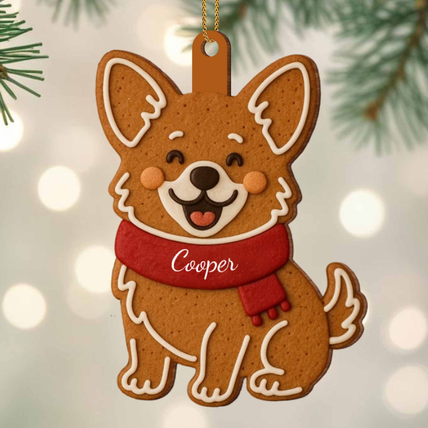 Celebrate Your Furry Friend With a Customizable Dog Ornament - Personalized Custom Wood Ornament, Custom Shaped - PET133_WDO
