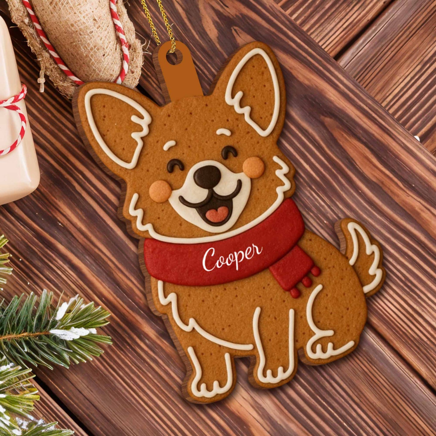 Celebrate Your Furry Friend With a Customizable Dog Ornament - Personalized Custom Wood Ornament, Custom Shaped - PET133_WDO