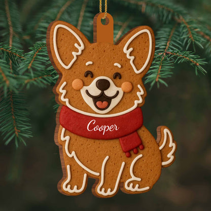 Celebrate Your Furry Friend With a Customizable Dog Ornament - Personalized Custom Wood Ornament, Custom Shaped - PET133_WDO