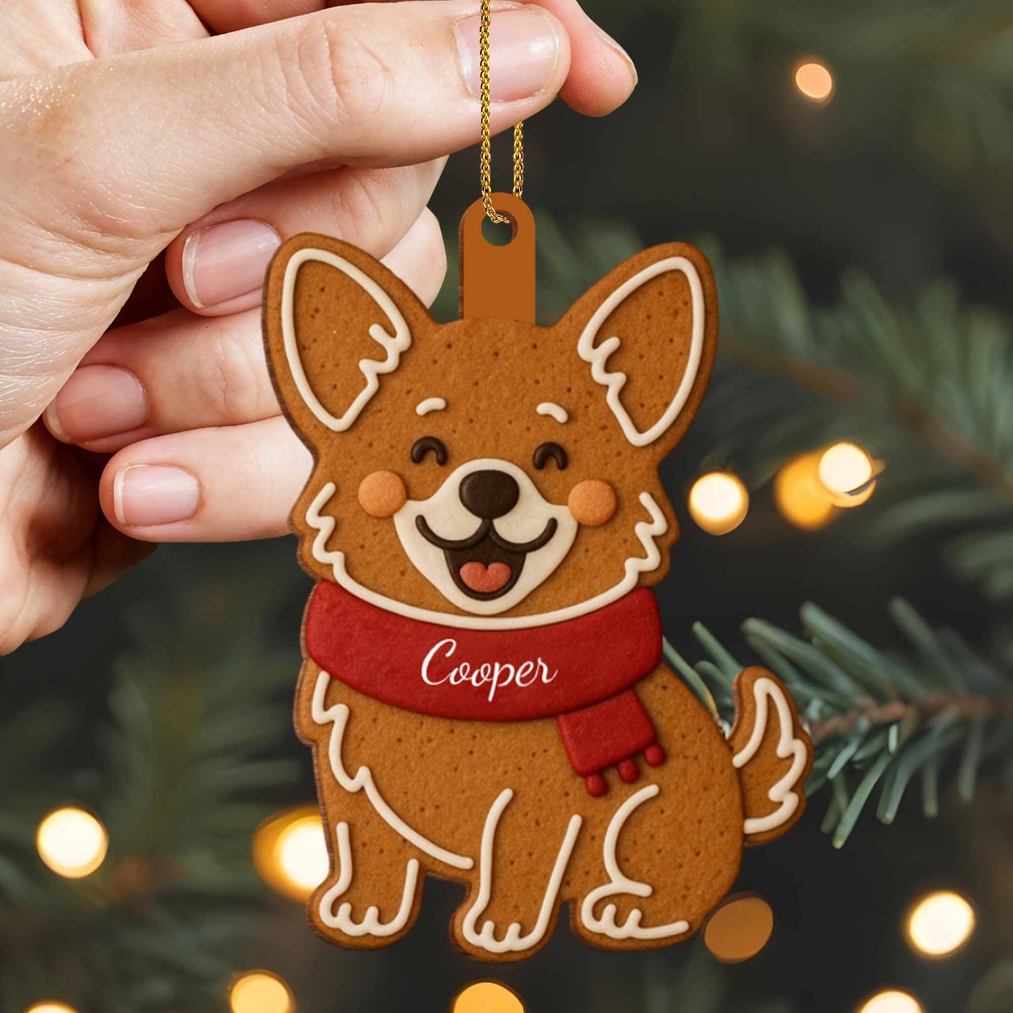 Celebrate Your Furry Friend With a Customizable Dog Ornament - Personalized Custom Wood Ornament, Custom Shaped - PET133_WDO