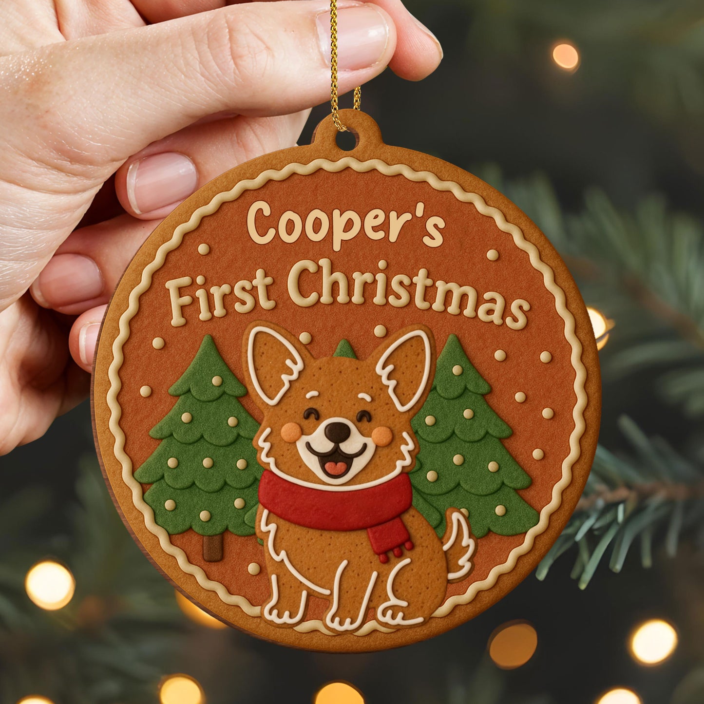 First Christmas, Dog With Christmas Trees