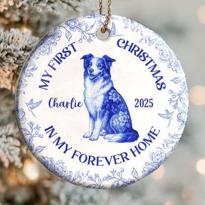 My First Christmas In My Forever Home With Dog Design