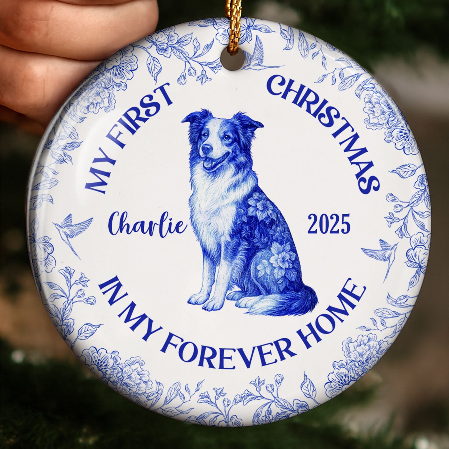 My First Christmas In My Forever Home With Dog Design