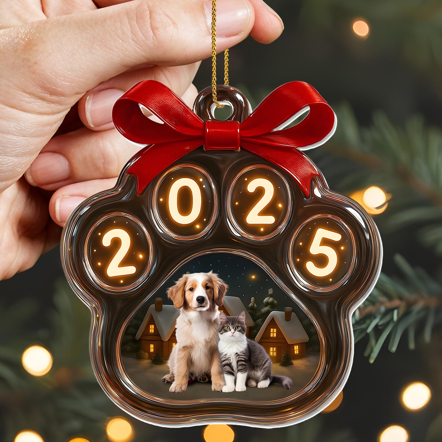 Celebrate Your Pets With This Lovable Dog and Cat Holiday Ornament