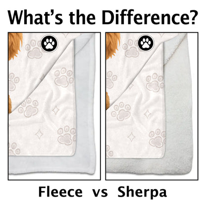 Protected By, Cute Dog And Paw Prints