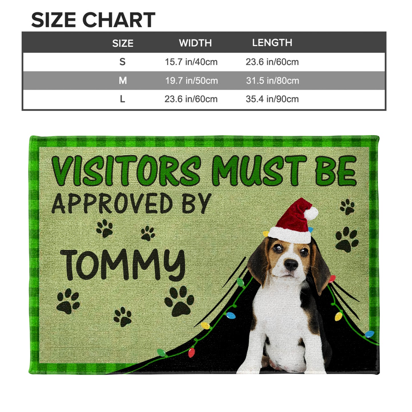 Visitors Must Be Approved By Dogs With Santa Hats