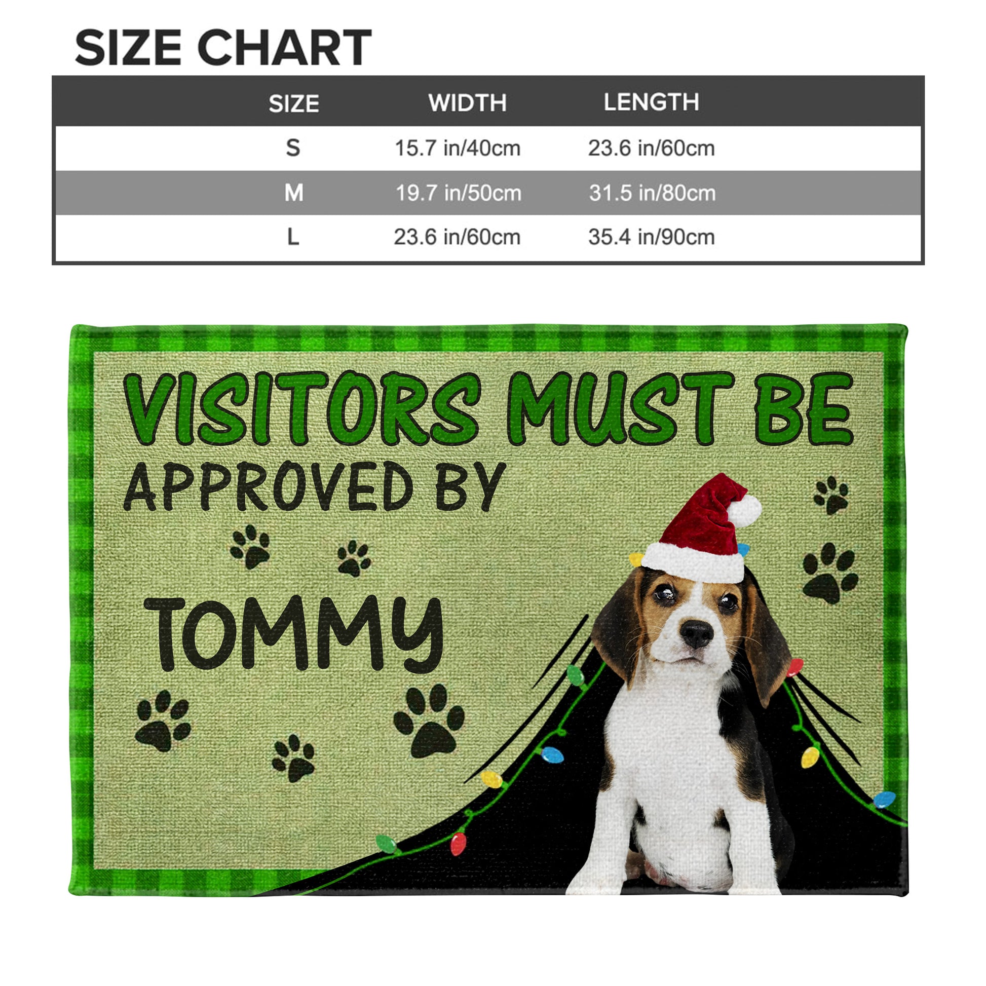 Visitors Must Be Approved By Dogs With Santa Hats