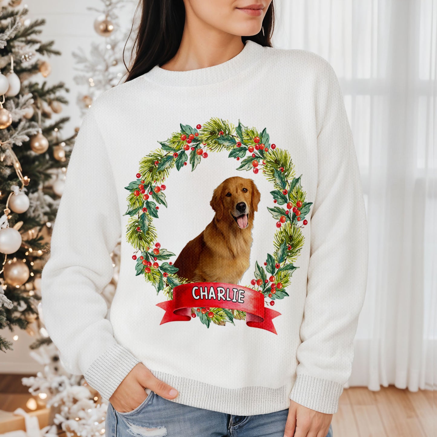 Give Your Pet A Special Place In Your Heart With A Wreath And Ribbon Design