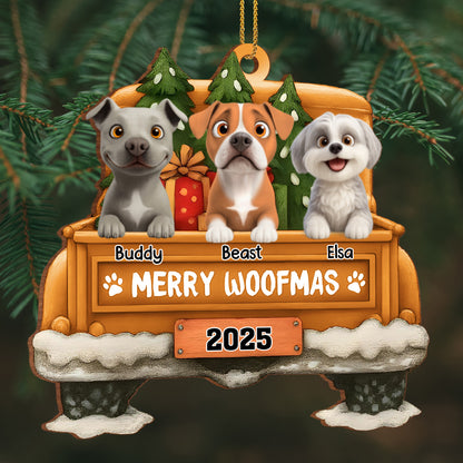 Merry Woofmas With Dogs And Sleigh