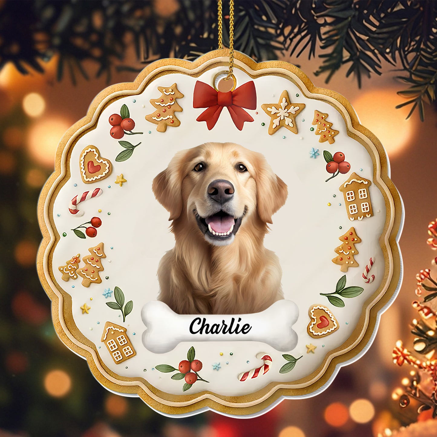 Celebrate Your Furry Friend with a Festive Touch - Personalized Custom Acrylic Ornament, Christmas Gift - PET154_ACO