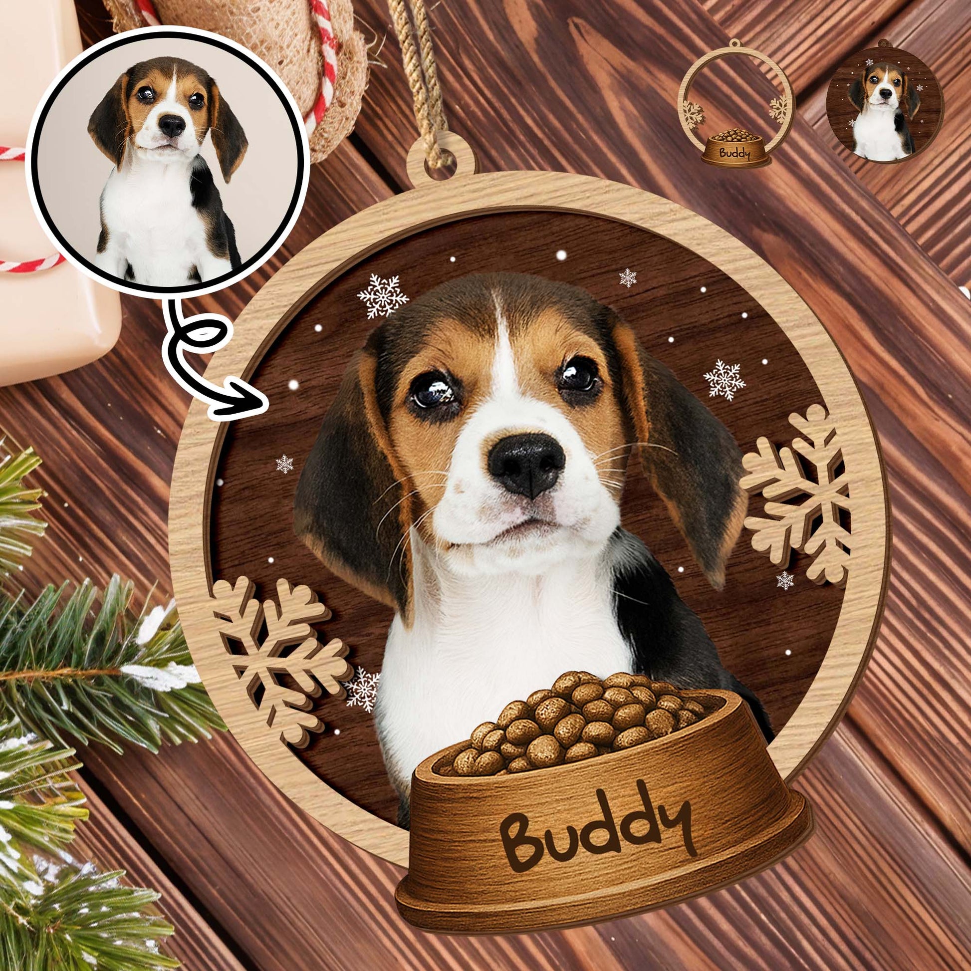 Celebration Of Your Furry Friend, Dog, Wood Pattern