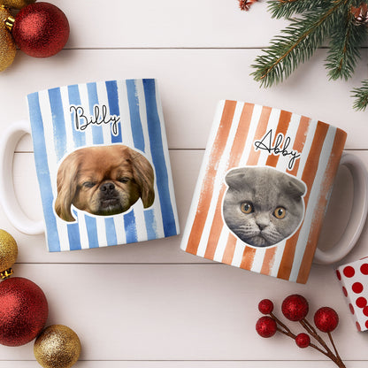 Personalized Pet Name and Photo Stripe Design