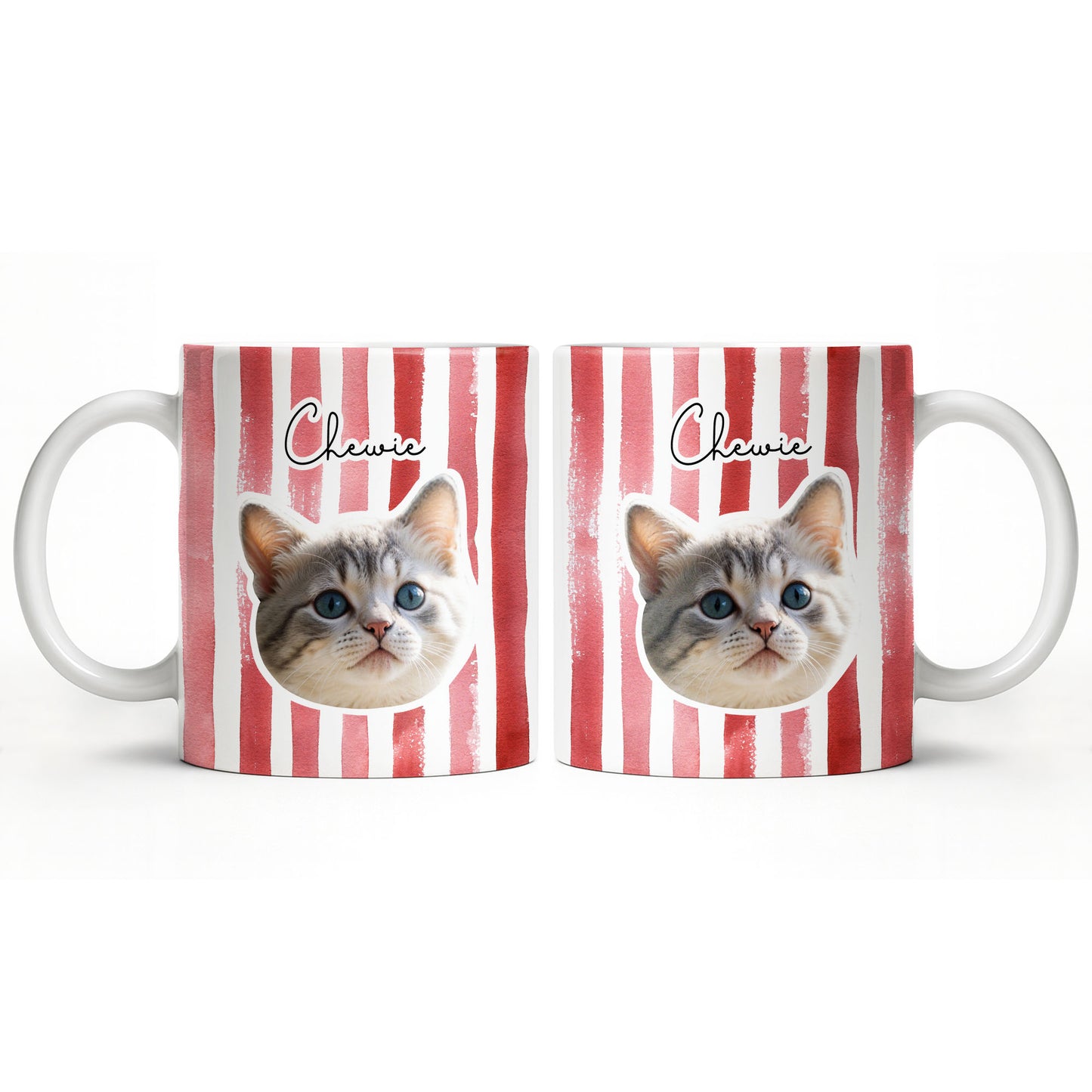 Personalized Pet Name and Photo Stripe Design