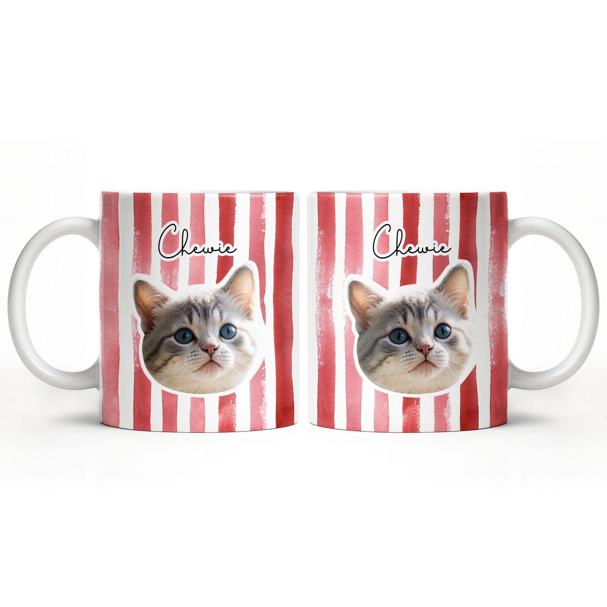 Personalized Pet Name and Photo Stripe Design