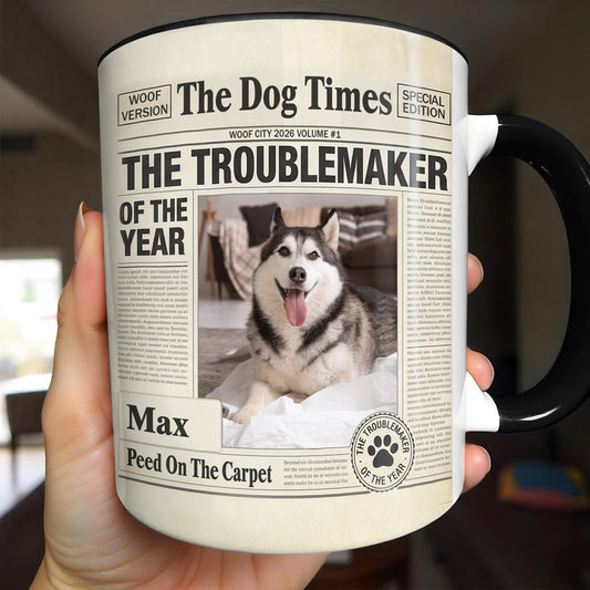 The Dog Times The Troublemaker Of The Year Newspaper Design Dog Photo