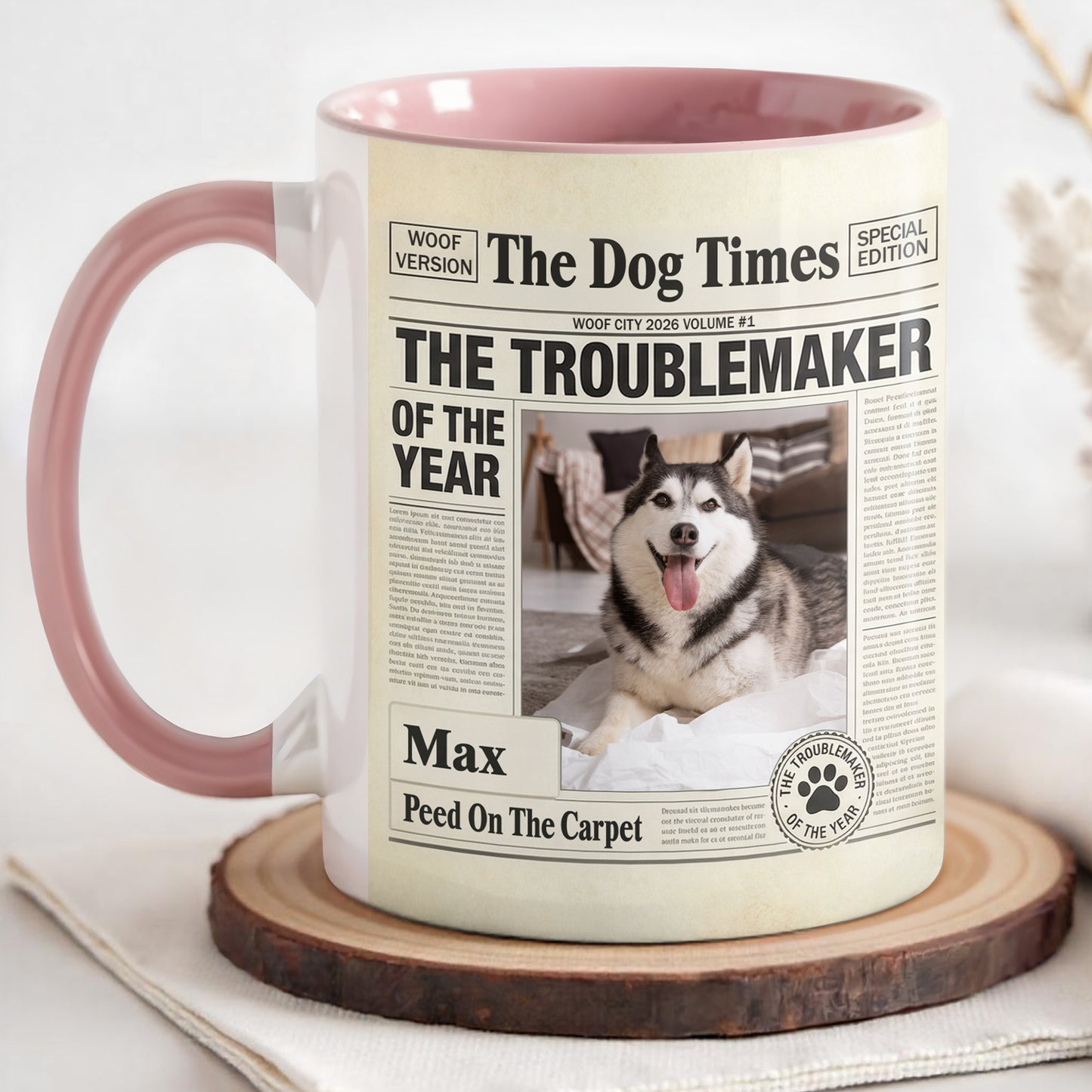 The Dog Times The Troublemaker Of The Year Newspaper Design Dog Photo