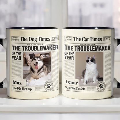 The Dog Times The Troublemaker Of The Year Newspaper Design Dog Photo