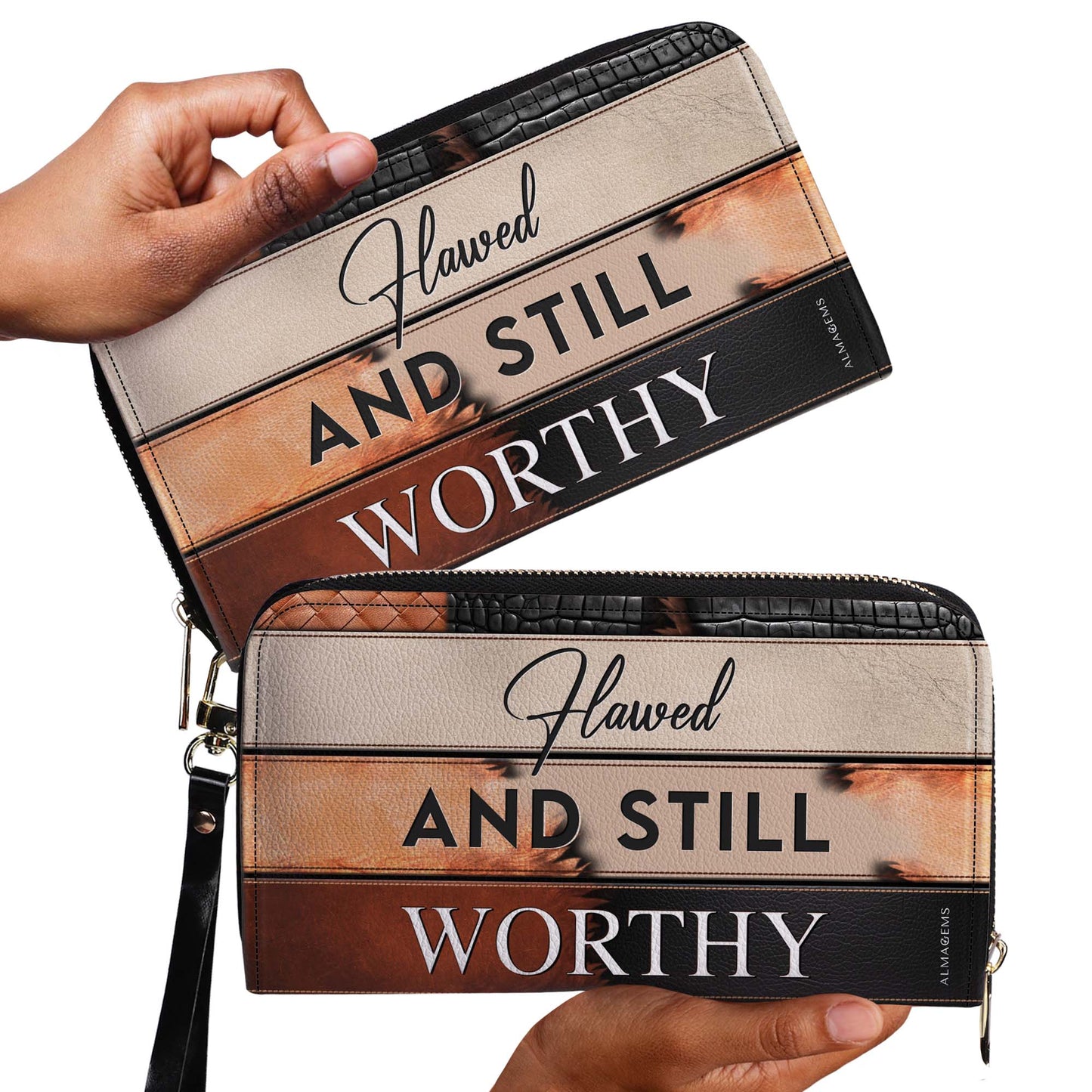 Flawed And Still Worthy - Women Leather Wallet - PG17WL